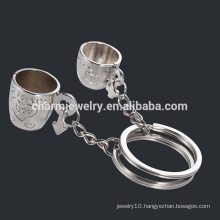 Couple cups Cheap Key ring Lovers Cup couple key chain cups keychain ring YSK012